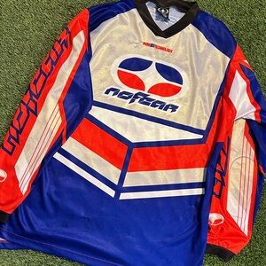 Rare Vintage Y2K No Fear Blue and Red Motocross Jersey
